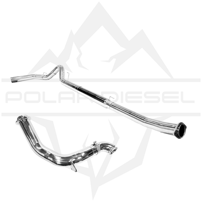 2023-2025 Ford Powerstroke 6.7L 5” Polished Downpipe Back Exhaust & Downpipe Package