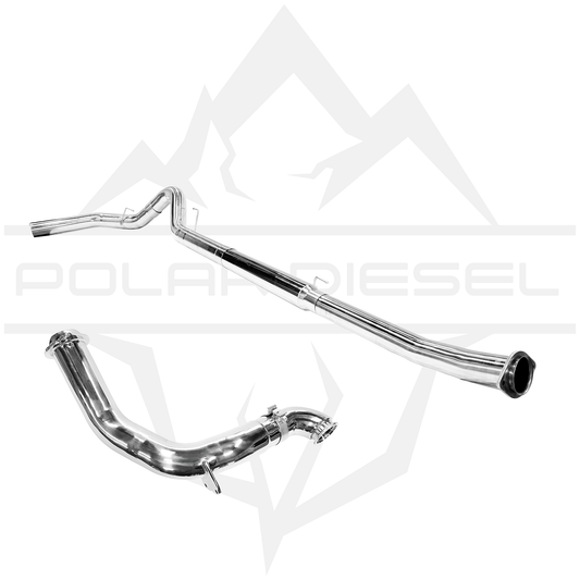 2023-2025 Ford Powerstroke 6.7L 5” Polished Downpipe Back Exhaust & Downpipe Package